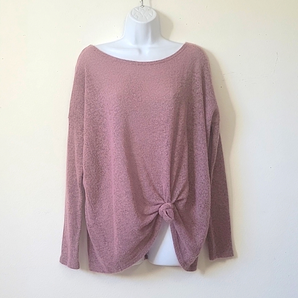 anthropologie piko 1988 fuzzy dusty pink boat neck oversized knit sweaters